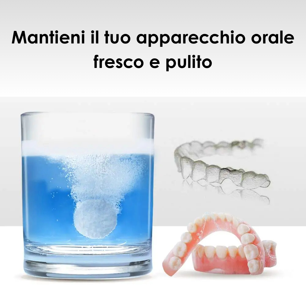 DentiClean™ Compresse Detergenti per Protesi e Apparecchi Dentali – 30 Pezzi